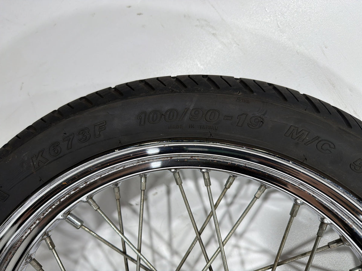 1991 Harley Sportster 883 Deluxe XLH883 Front Rear Wheel Rim Tire Spoked 16" 19"