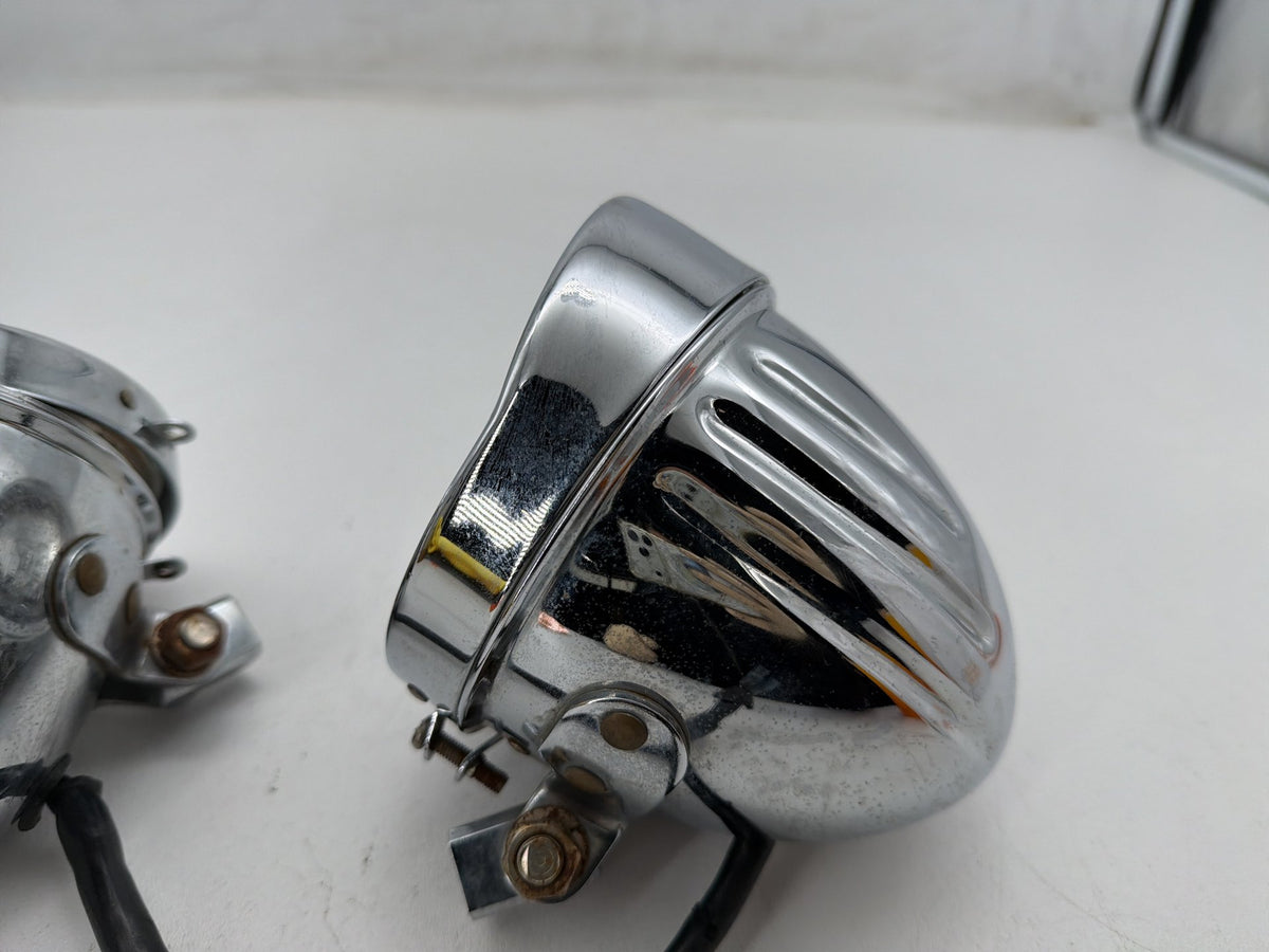 1994 Harley Softail Custom FXSTC OEM Headlight Headlamp Head Light Halogen Dual