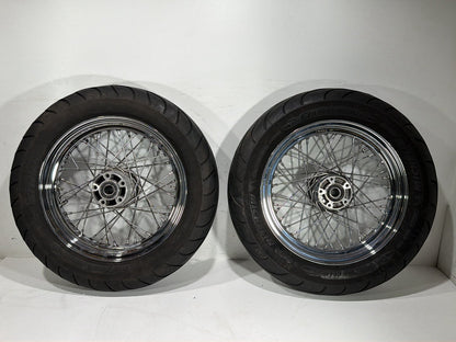 2011 Harley Heritage Softail Classic FLSTC Front Rear Wheel Rim Tire Spoked 16"