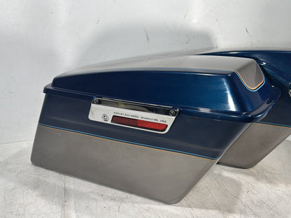 1998 Harley Touring FLHTCUI Electra Glide Ultra OEM Left Right Saddlebags Luggage NOKey