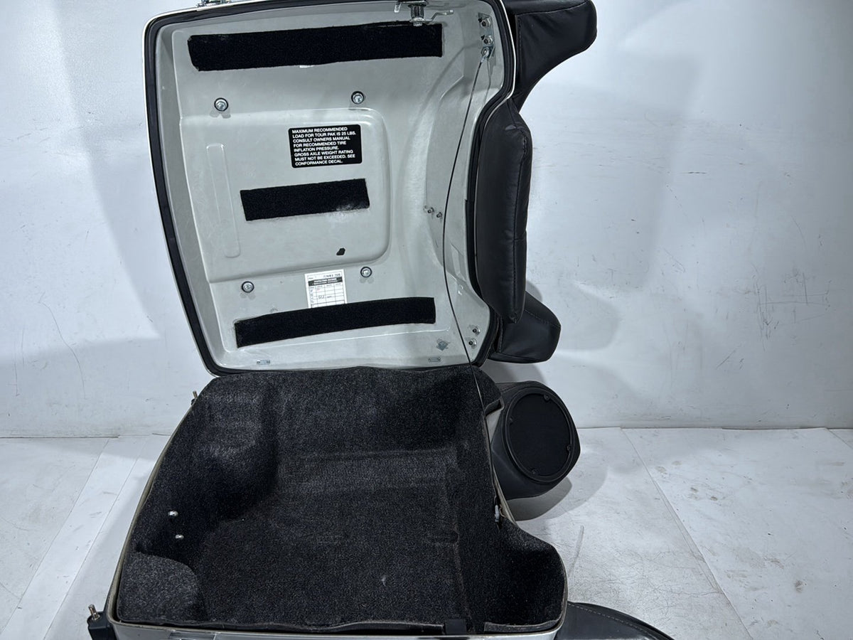 2003 Harley Electra Glide Touring Ultra OEM Pass Backrest Tour Pak Luggage NOKey