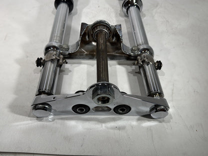 2000 Harley Dyna FXDWG Wide Glide OEM Front Triple Tree Set & LH RH Fork Legs Sliders