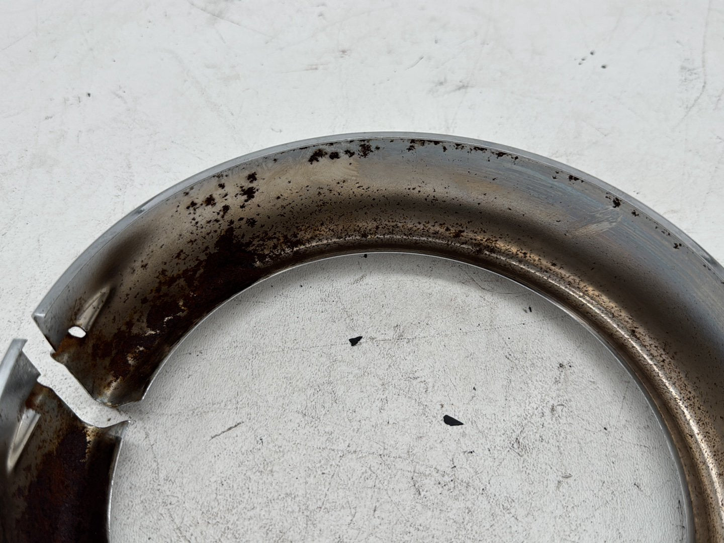1996 Harley Road King Touring Police FLHPI OEM Headlight Mount Bracket Ring Circle Trim
