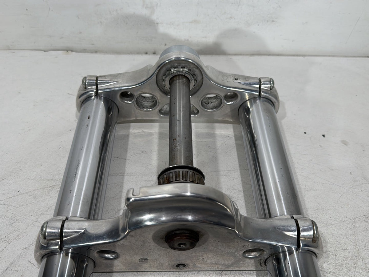 2006 Harley Dyna Super Glide FXDI OEM Front Triple Tree Set & LH RH Fork Legs Sliders