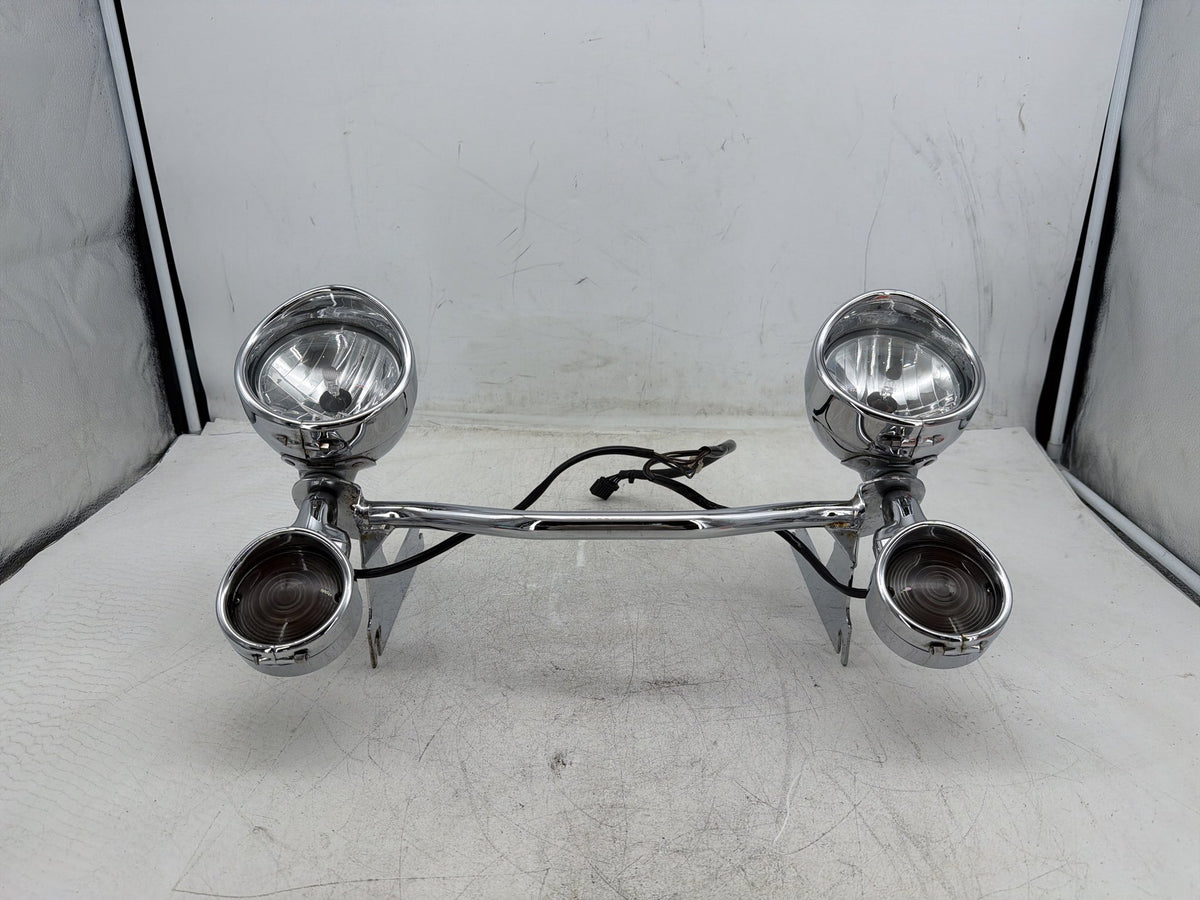 2004 Harley Electra Glide Touring Ultra OEM Front Turn Signal Indicators Aux Light Bar