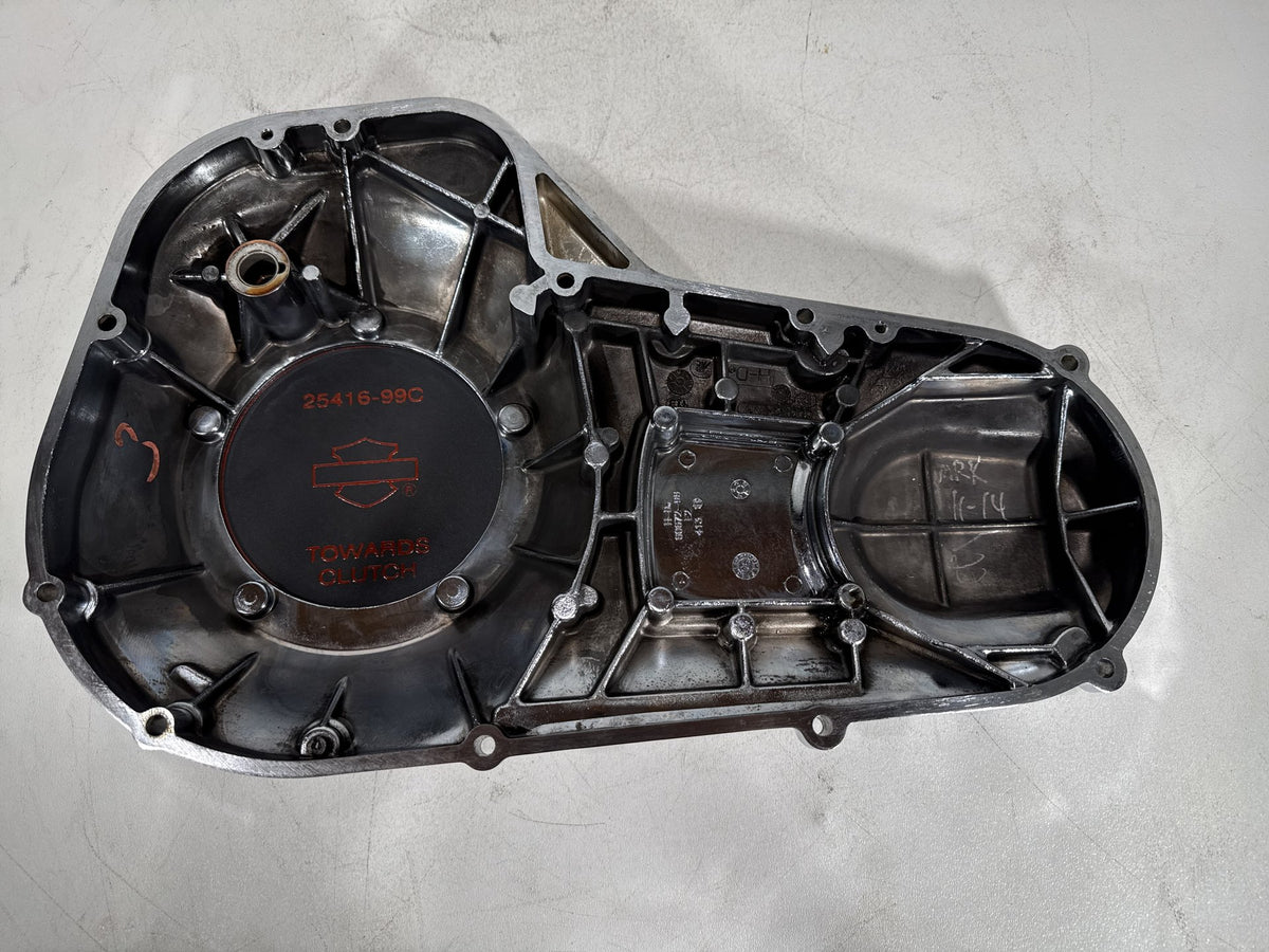2001 Harley Electra Glide Touring Classic OEM Outer Primary Clutch Cover SKULL