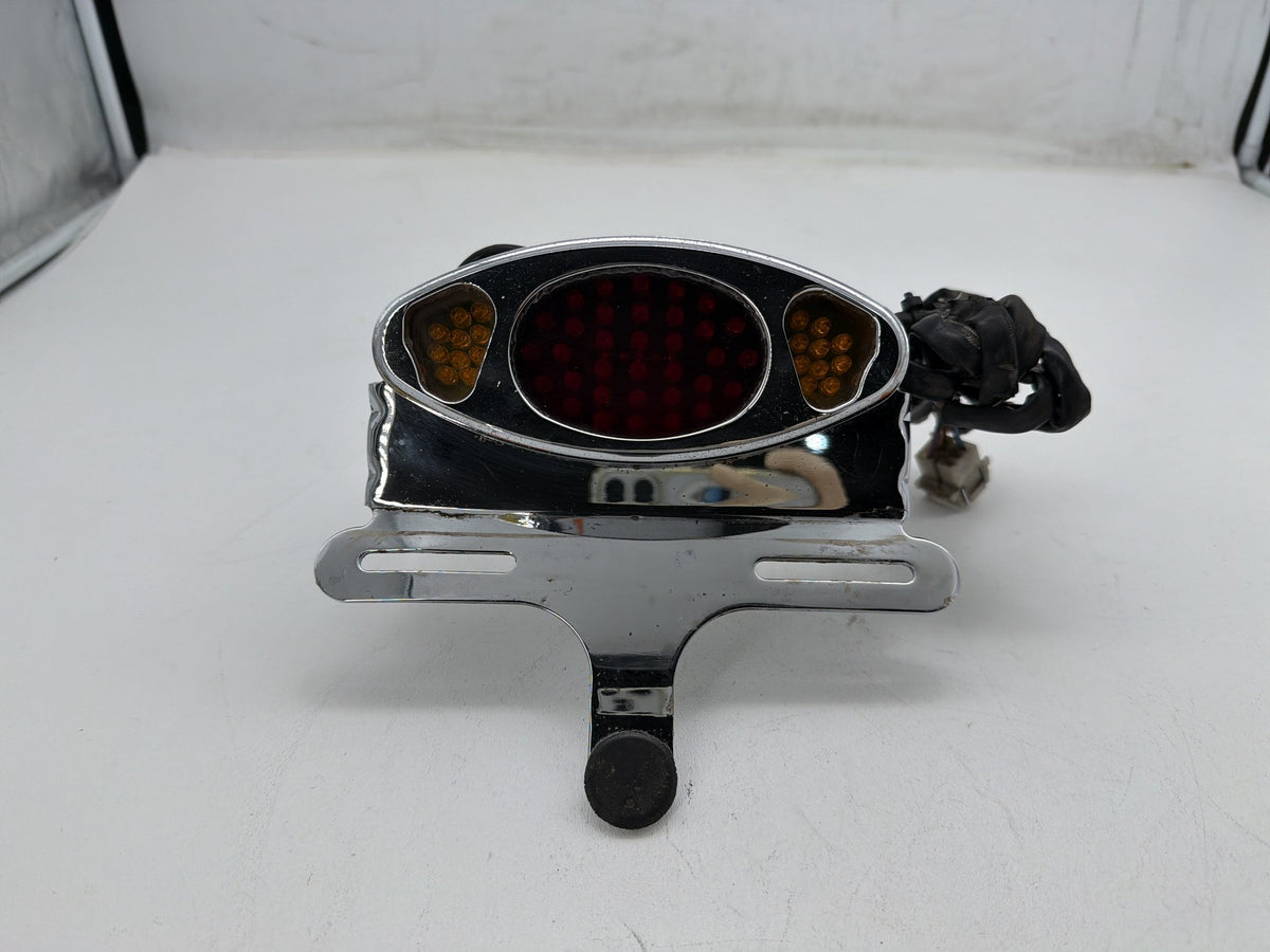 94 Harley Softail Custom Rear Brake Taillight Tail Lamp Wyatt Gatling Chrome LED