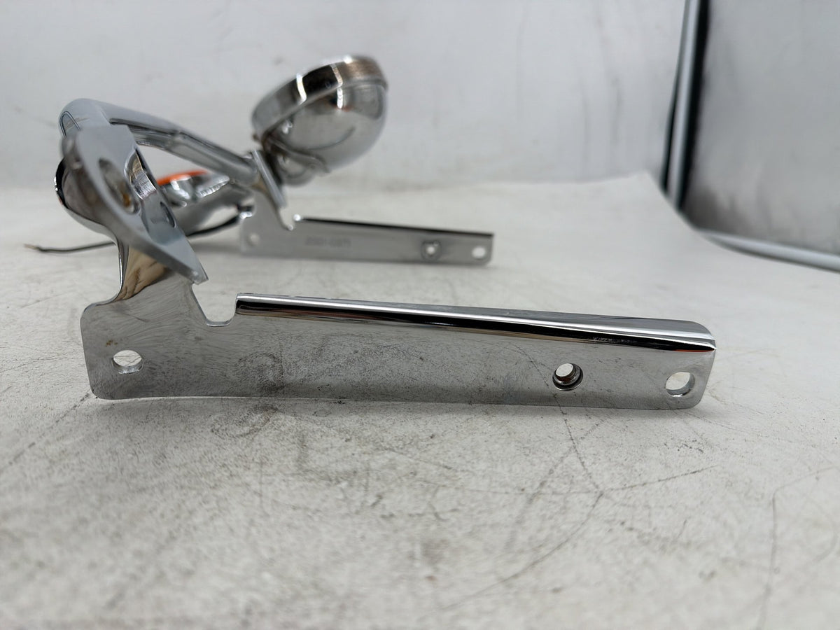 2001 Harley Fat Boy Softail FLSTF OEM Front Turn Signal Indicators Aux Light Bar