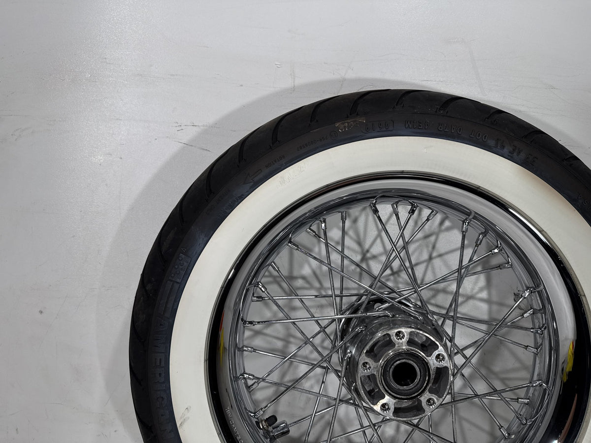 2011 Harley Softail Deluxe FLSTN OEM Front Wheel Rim Tire Spoked MT90B16 16"