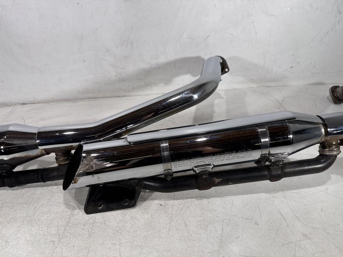 2001 Harley Heritage Softail Classic FLSTC OEM Exhaust Header Pipes Muffler