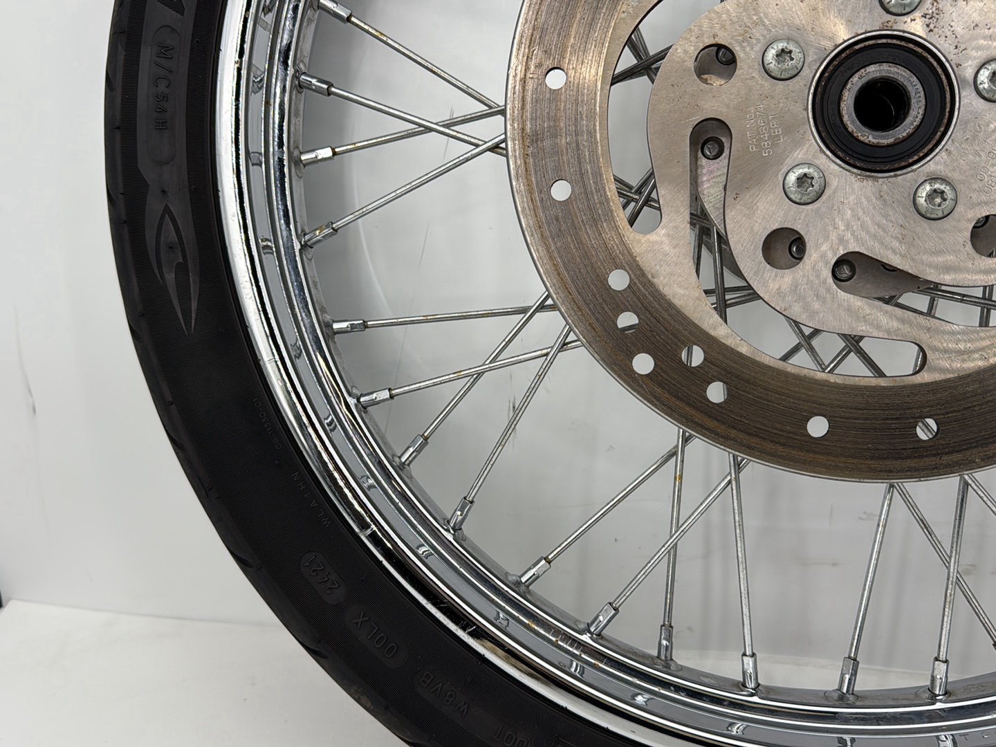 2004 - 2013 Harley-Davidson Sportster 883 Custom Front Wheel Rim Tire Spoked 44610-05