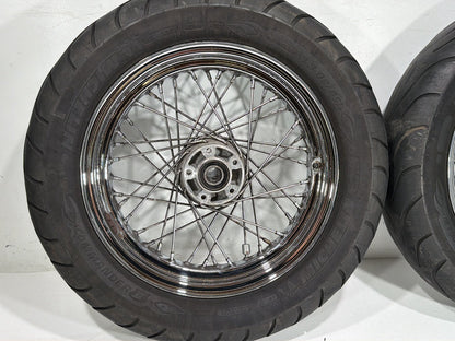 2011 Harley Heritage Softail Classic FLSTC Front Rear Wheel Rim Tire Spoked 16"