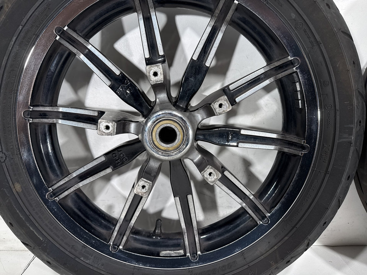 2014 Harley Electra Glide Touring OEM Front & Rear Wheel Rim Tire ABS 16" 17"