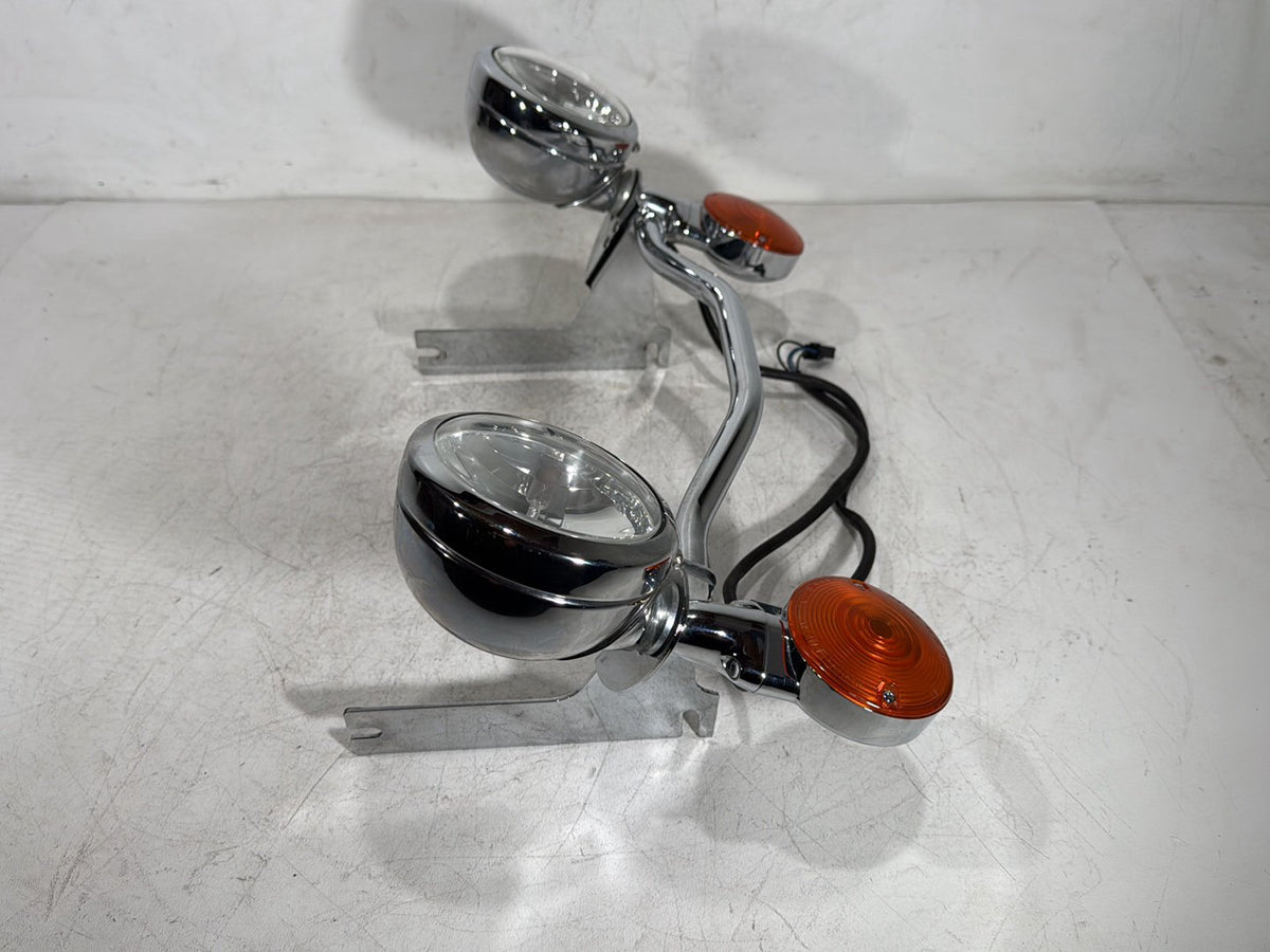2007 Harley Electra Glide Touring OEM Front Turn Signal Indicators Aux Light Bar
