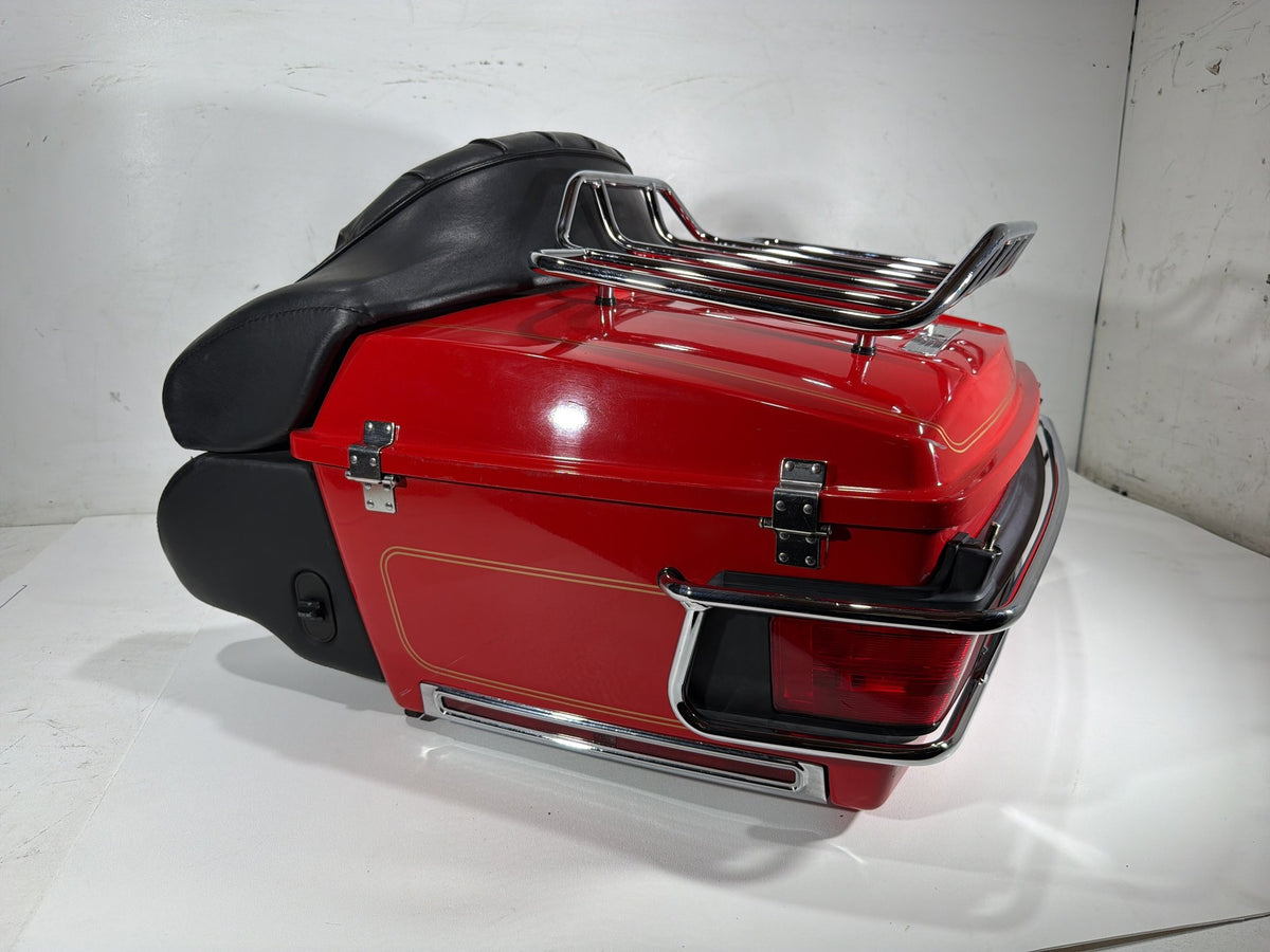 2004 Harley Electra Glide Touring Ultra OEM Pass Backrest Tour Pak Luggage NOKey