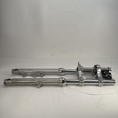 1986 - 2003 Harley-Davidson Sportster Hugger 883 Front Triple Tree Set & LH RH Fork Legs Sliders  	45563-87