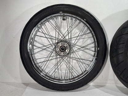 2006 Harley Dyna FXDWGI Wide Glide OEM Front Rear Wheel Rim Tire Spoked