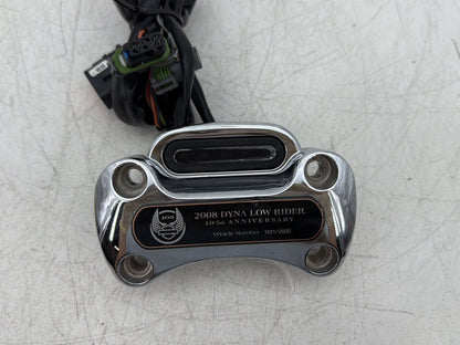 2008 Harley Dyna FXDL Low Rider Anniversary OEM Front Handlebar Riser Top Clamp Chrome