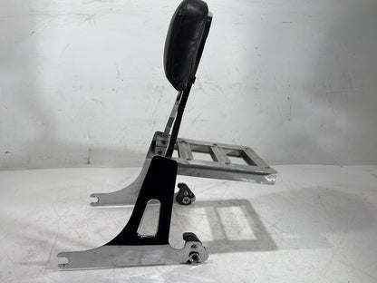 2008 Harley Dyna Fat Bob FXDF OEM Rear Sissy Bar w/ Backrest Cushion Pad