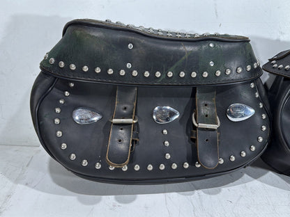 1991 Harley Heritage Softail Classic FLSTC OEM Rear Left Right Saddlebags Luggage Leather