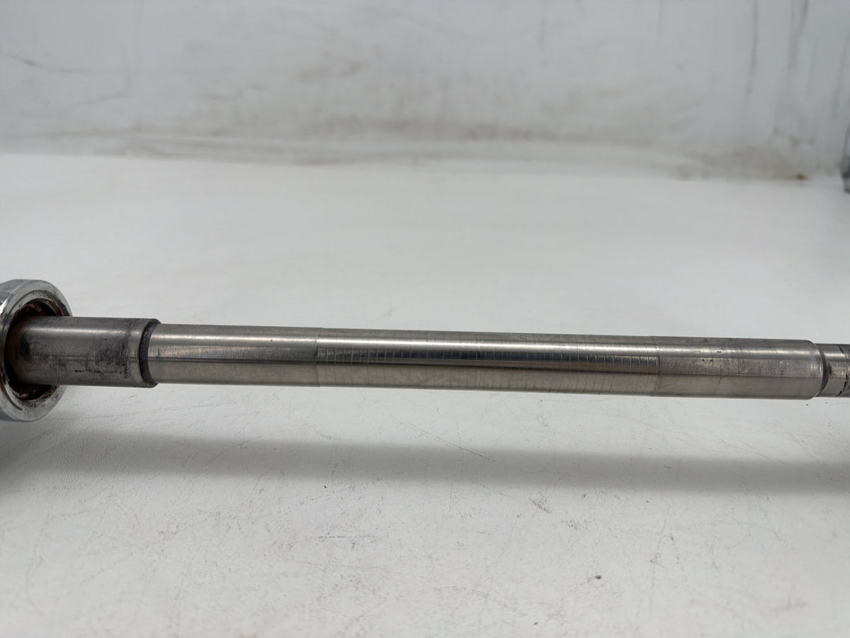 2001 Harley Softail Standard OEM Front Wheel Axle Bolt Shaft w/ Spearhead Caps