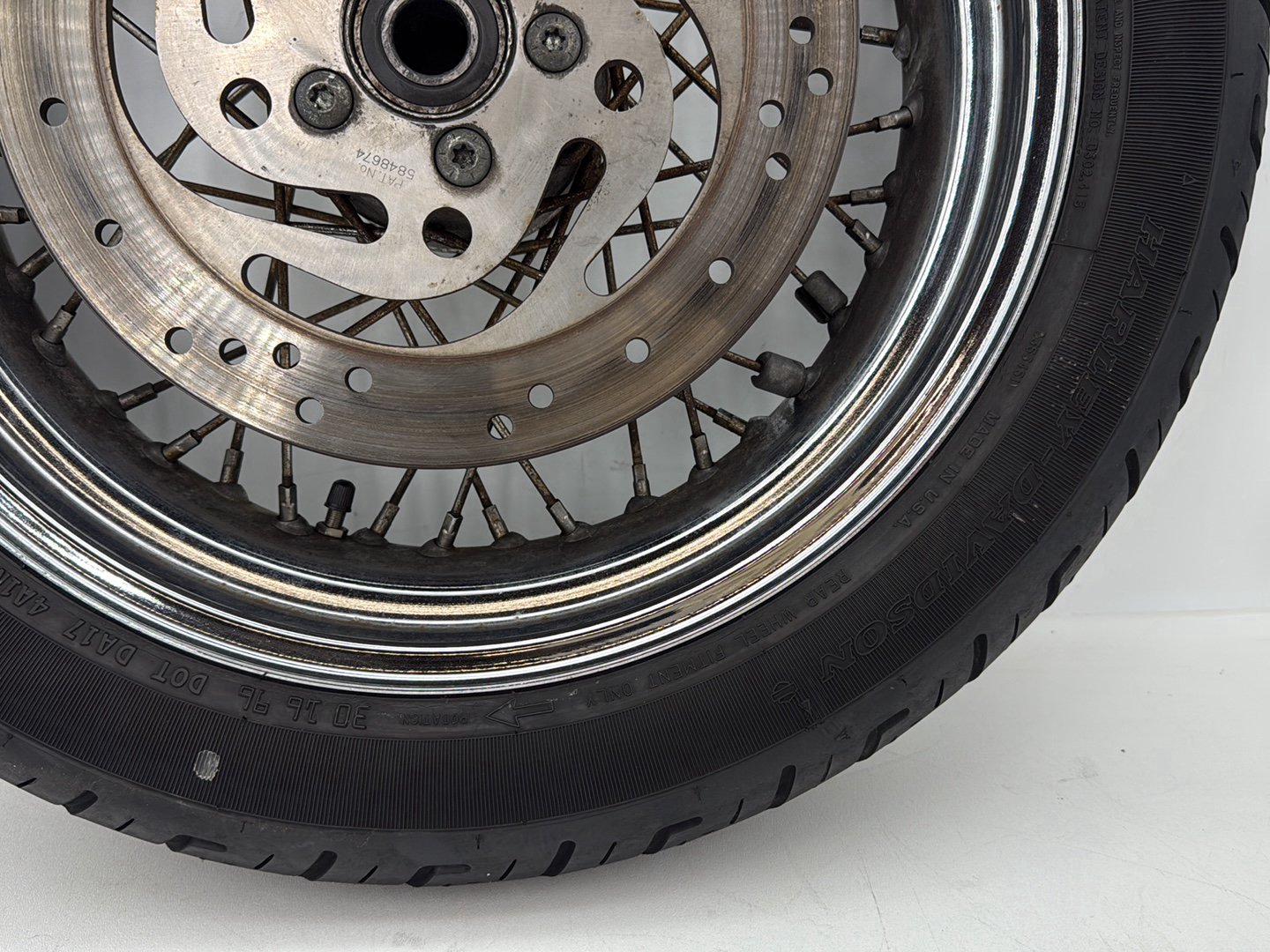 2007 - 2012 Harley-Davidson Dyna Super Glide Rear Wheel Rim Tire Spoked 40979-08