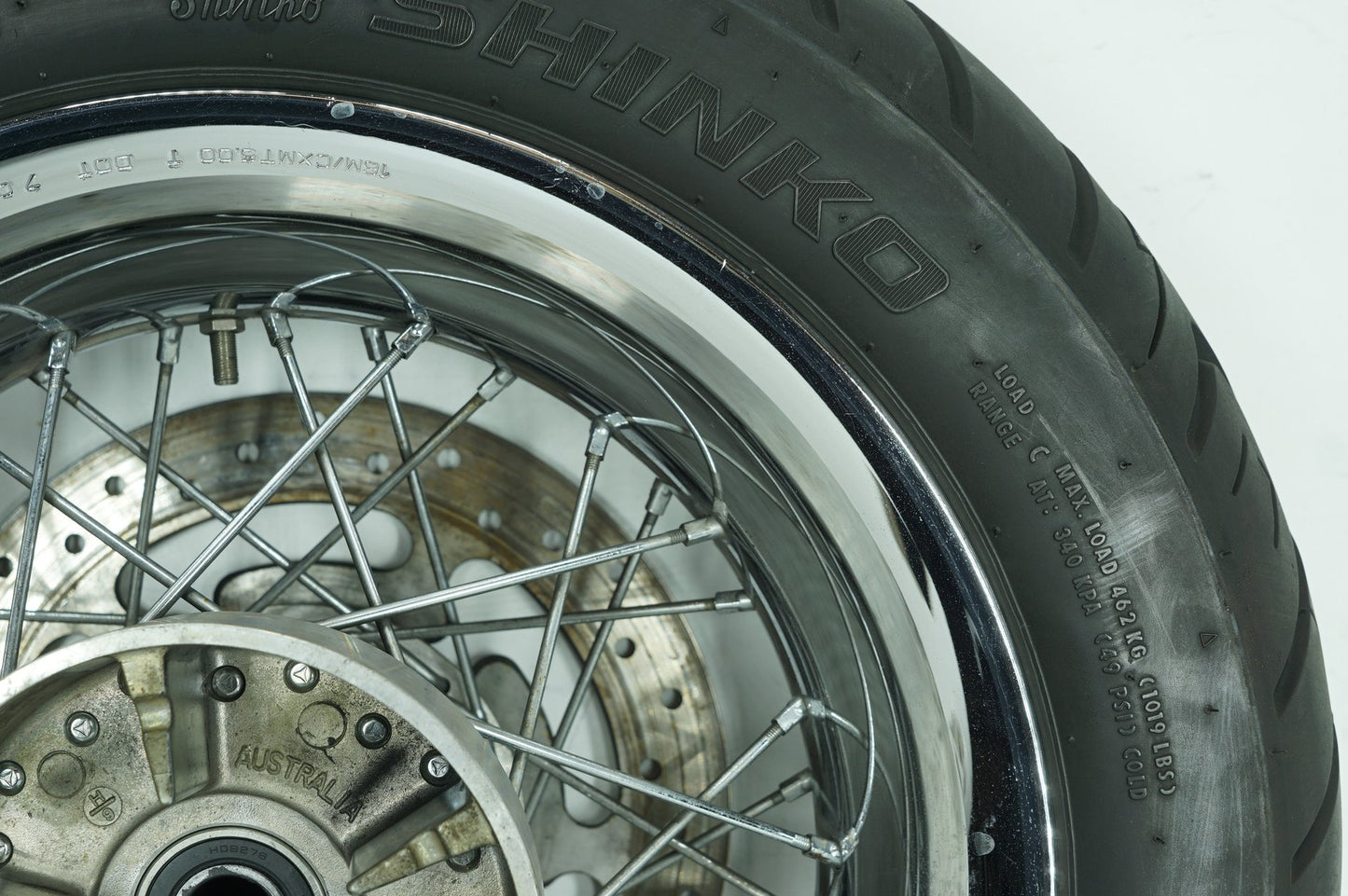 2007 - 2012 Harley-Davidson Touring Electra Glide Classic Rear Wheel Rim Tire Spoked 180/65B16 81H