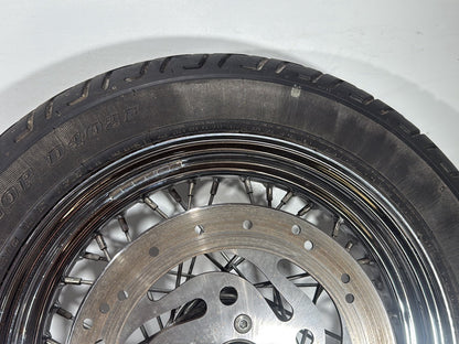 2002 Harley Heritage Softail Classic FLSTC OEM Front Rear Wheel Rim Tire Spoked