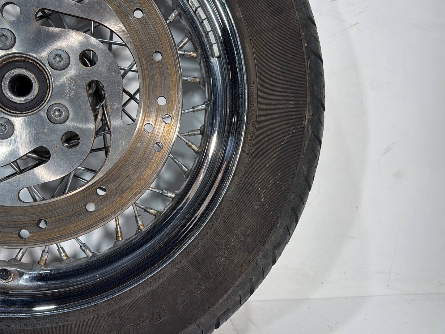 2005 Harley Dyna FXDWG Wide Glide OEM Rear Wheel Rim Tire Spoked