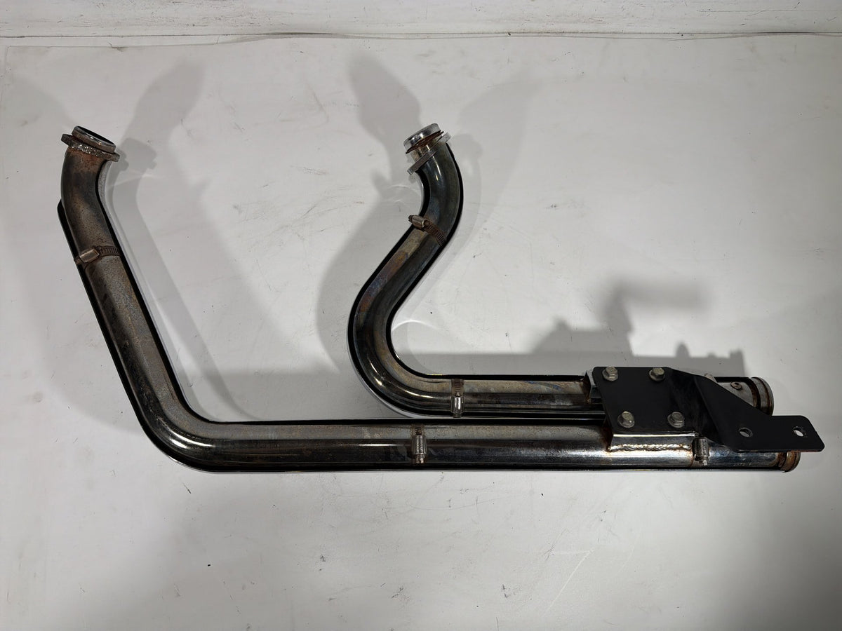 2001 Harley Softail Deuce FXSTD OEM Exhaust Header Pipes Vance & Hines