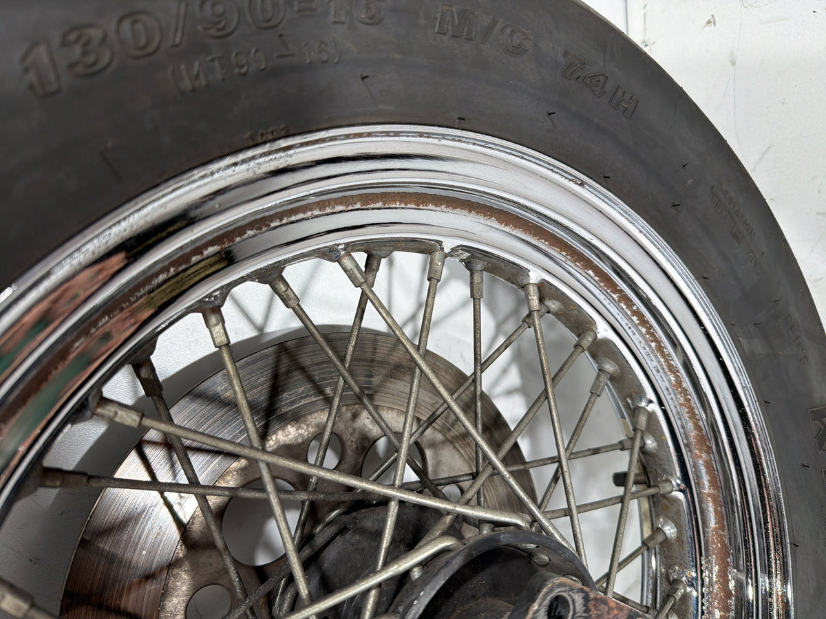 1991 Harley Sportster 883 Deluxe XLH883 Front Rear Wheel Rim Tire Spoked 16" 19"