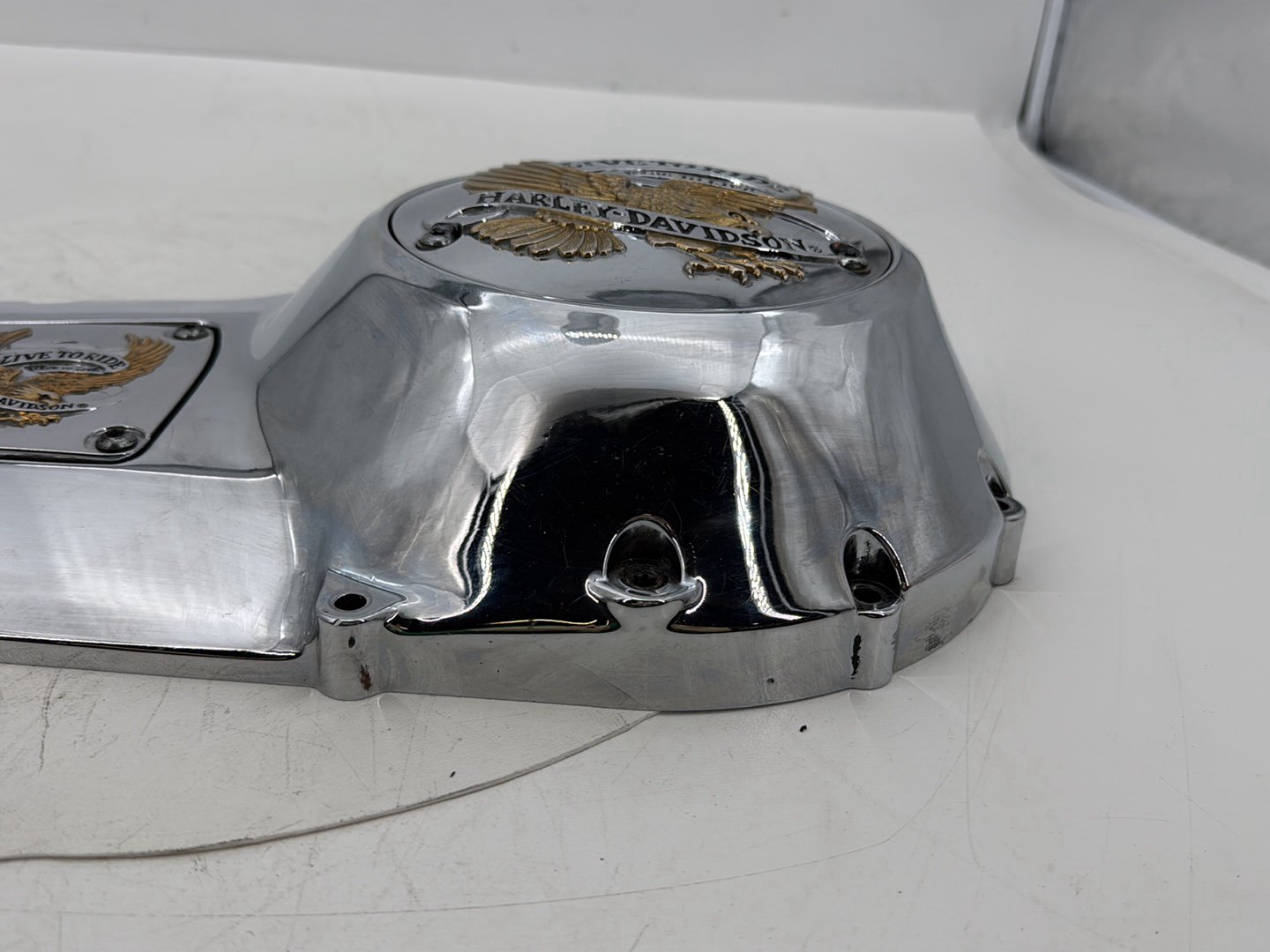 95 Harley Touring Electra Glide Classic Outer Primary Clutch Cover Golden Eagle