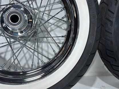 2008 Harley Softail Deluxe FLSTN OEM Front Rear Wheel Rim Tire Spoked