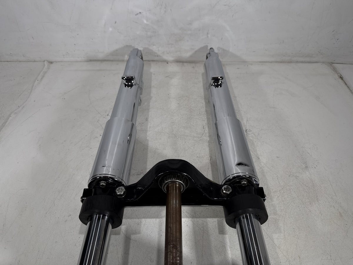02 Harley Electra Glide Touring Front Triple Tree Set & LH RH Fork Legs Sliders