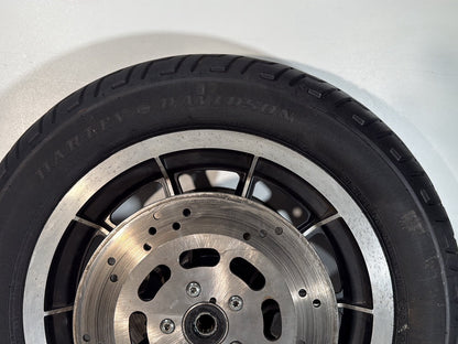 1984 - 1998 Harley-Davidson Touring Electra Glide Classic Front Wheel Rim Tire MT90B16 72H, Dunlop, 16"