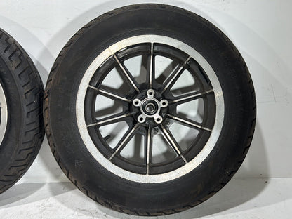 1997 Harley Road King Touring Police Front & Rear Wheel Rim Tire 43402-87A 16"