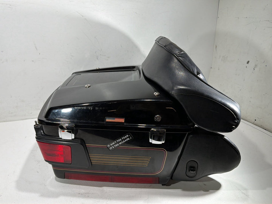 2000 Harley Electra Glide Touring Ultra OEM Pass Backrest Tour Pak Luggage NOKey