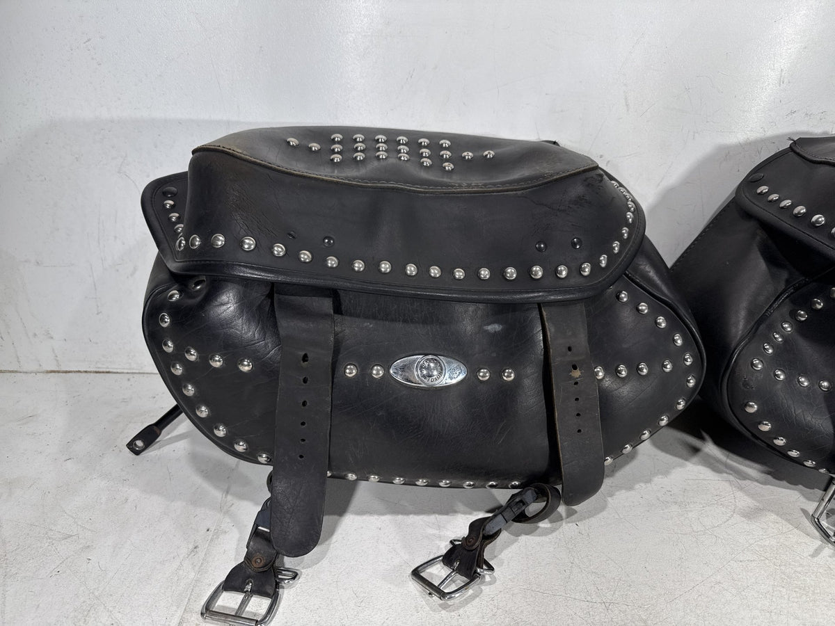 2001 Harley Heritage Softail Classic Rear Left Right Saddlebags Luggage Leather