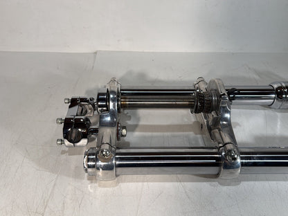 2007 - 2017 Harley-Davidson Dyna Super Glide Custom Front Triple Tree Set & LH RH Fork Legs Sliders 45538-06A
