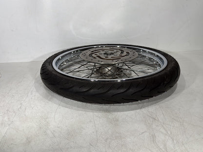 09 Harley Sportster XL1200 1200 Low OEM Front Wheel Rim Tire Spoked MH90-21 21"