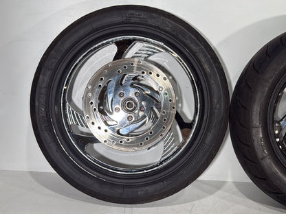 1999 - 2006 Harley-Davidson Dyna Low Rider Front & Rear Wheel Rim Tire MT90B16, 90/90H19 52H, 16" 19"