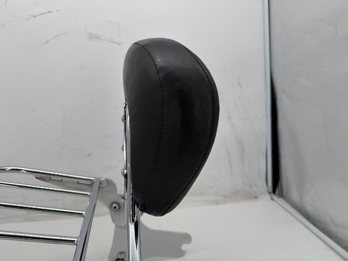 02 Harley Electra Glide Touring FLHT OEM Rear Sissy Bar w/ Backrest Cushion Pad