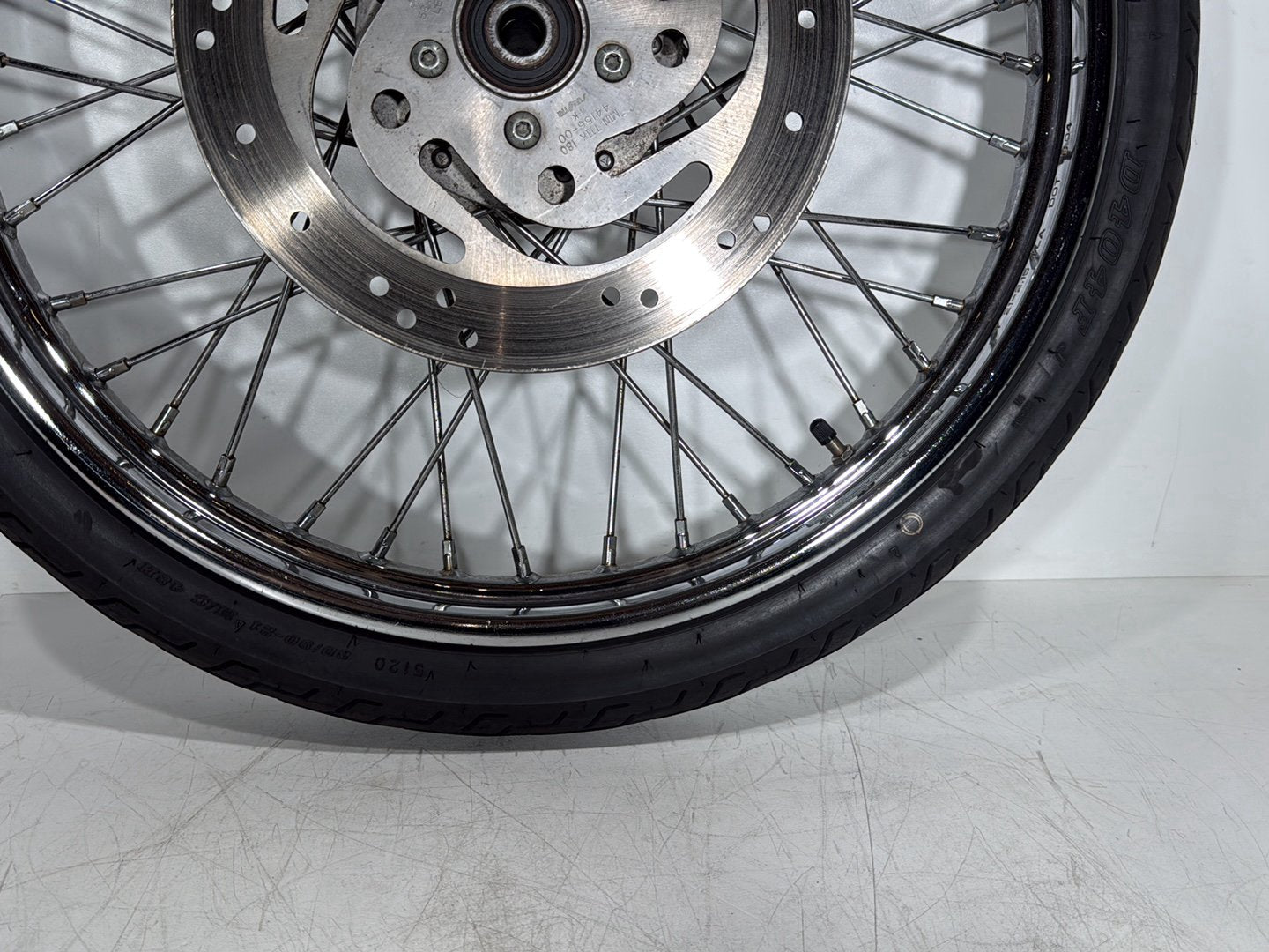 2005 Harley Sportster XL883C 883 Custom OEM Front Wheel Rim Tire Spoked