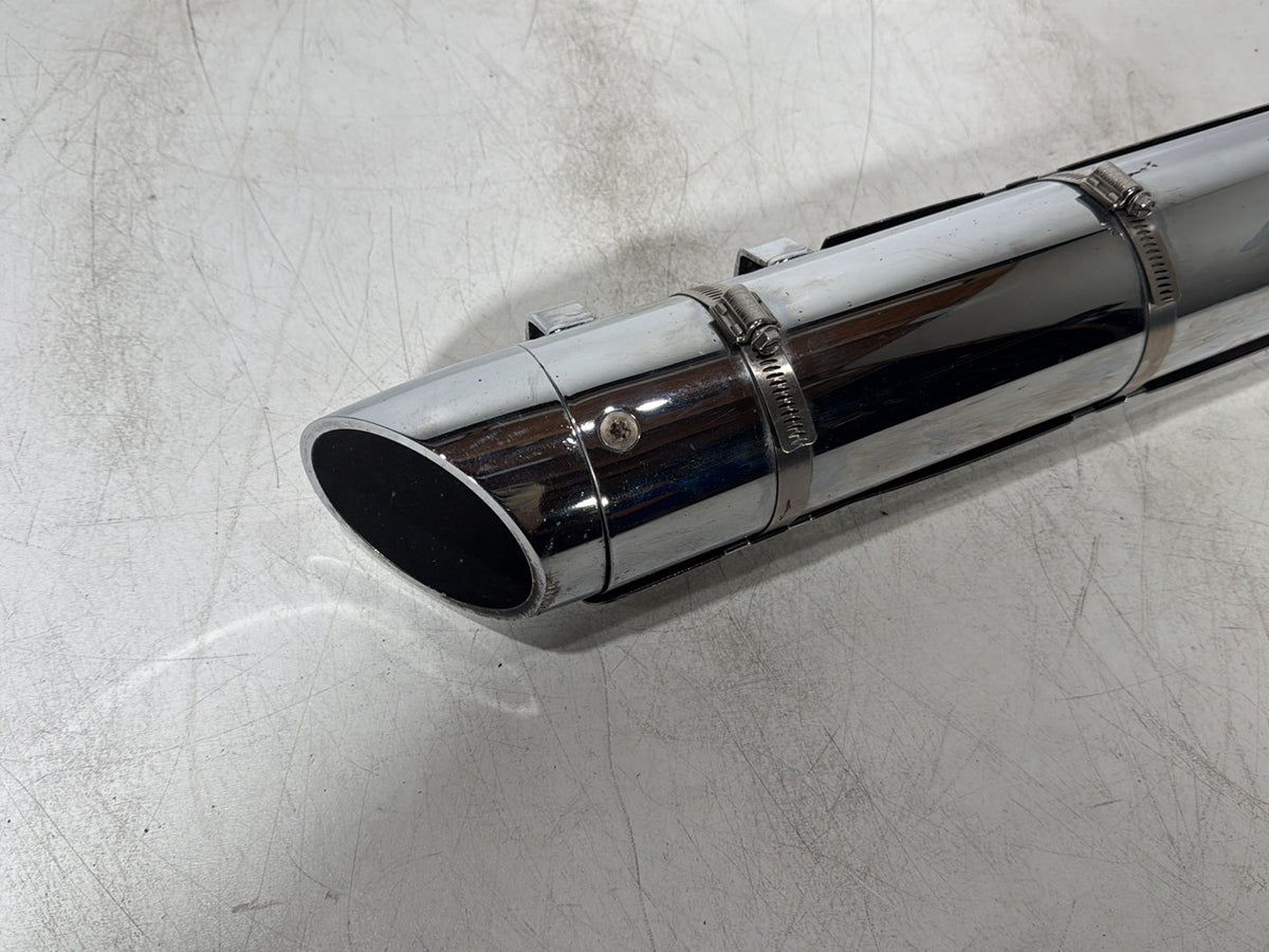 02 Harley Touring CVO Screamin Road King Exhaust 1 Pipe Muffler Silencer Slip On