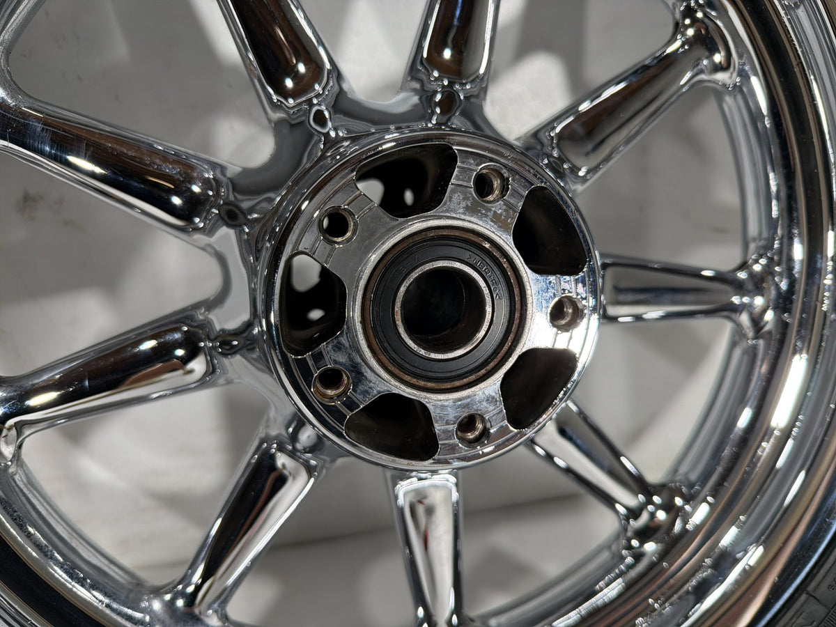 04 Harley Electra Glide Touring Ultra OEM Rear Wheel Rim Tire MT90B16 16" CHROME