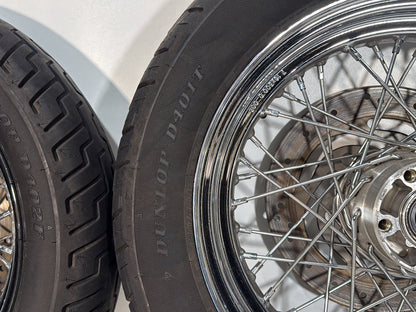 1999 - 2006 Harley-Davidson Softail Heritage Front Rear Wheel Rim Tire Spoked 40700-05 , 42947-06