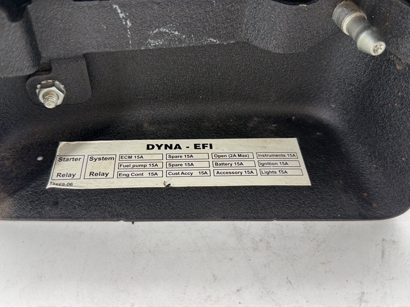 2008 Harley Dyna Fat Bob FXDF OEM Electrical Panel Holder Bracket Carrier Caddy