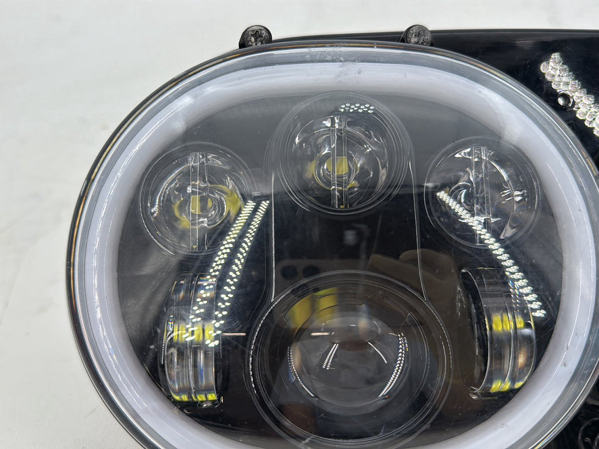 2005 Harley Road Glide Touring FLTRI Headlight Headlamp Head Lamp Light LED Dual