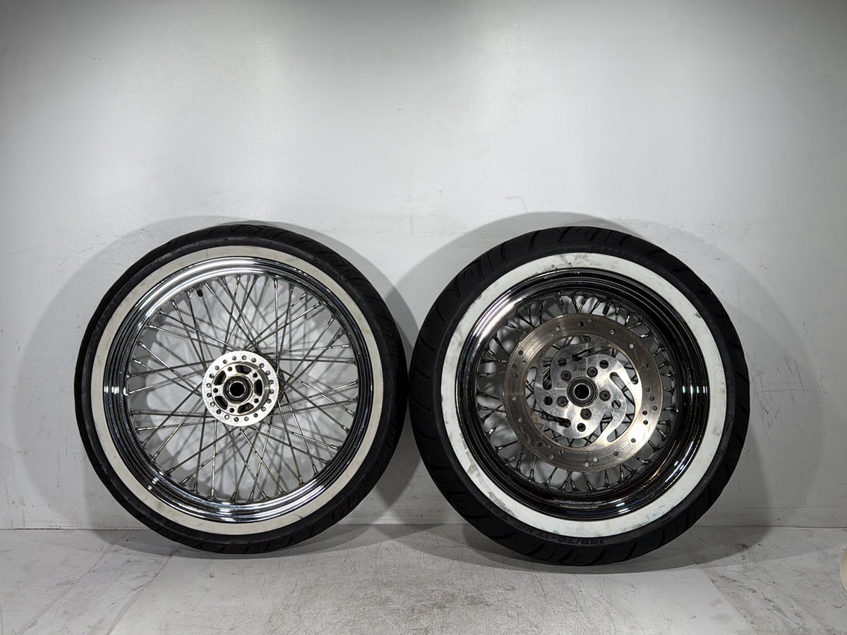 2007 Harley Dyna Street Bob FXDB OEM Front Rear Wheel Rim Tire Spoked