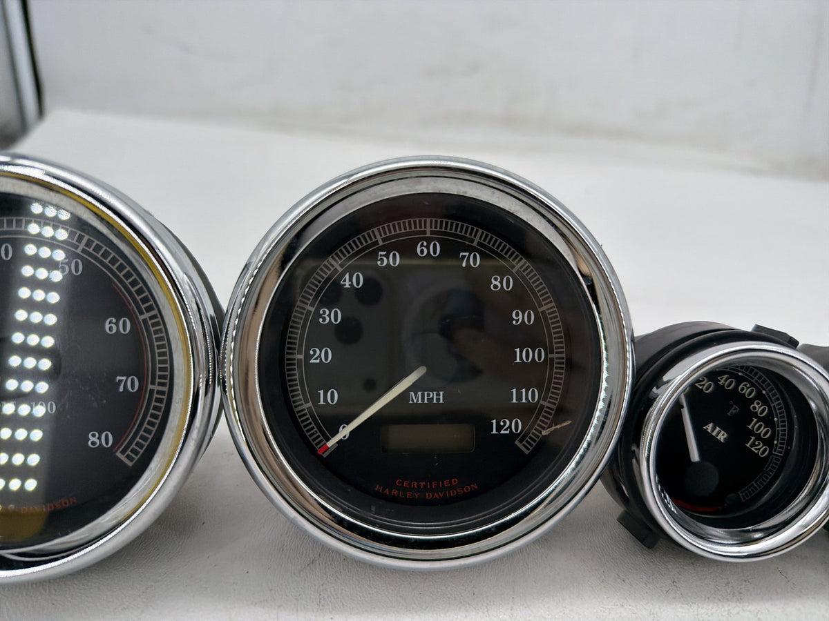 2002 Harley Electra Glide Touring OEM Air Oil Volt Fuel Tacho Speedo Gauges 96K